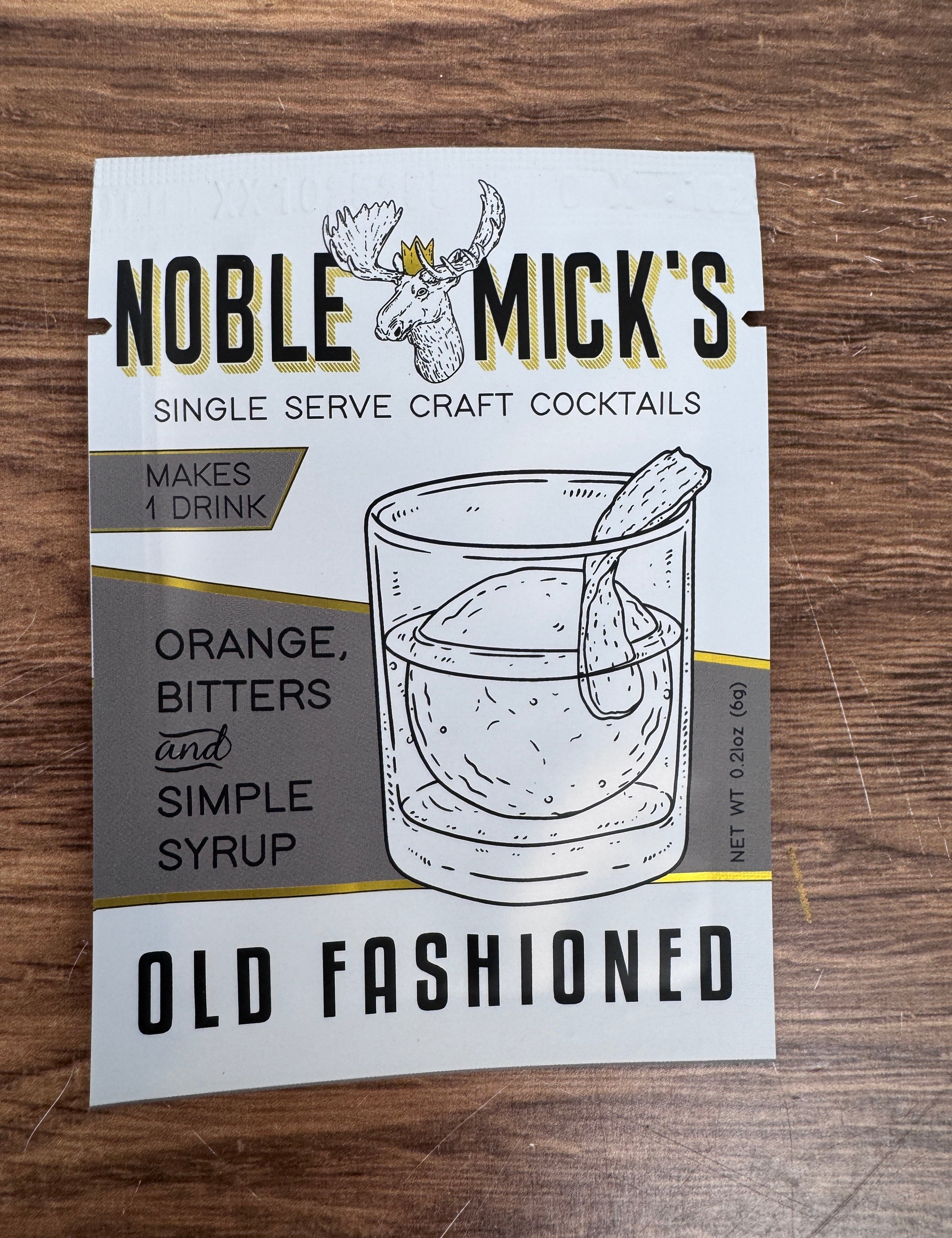 Old Fashioned Single Serve Craft Cocktail Mix by Noble Micks displayed at JSQ Mercantile – a women’s boutique and gift shop in La Grange, IL.