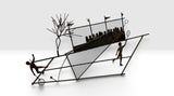 24” Brass Tennis wall sculpture MCM