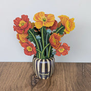 Mini French Poppies Pop Up Greeting Card