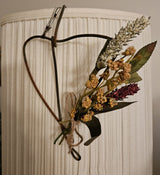 Rustic Wire Hanging Heart with Dried Flowers