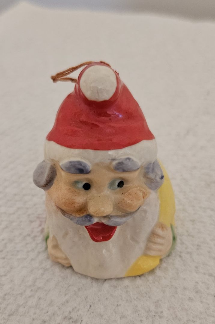 Vintage China Chuckling Santa Bell