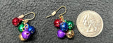 Colored jingle bell earrings