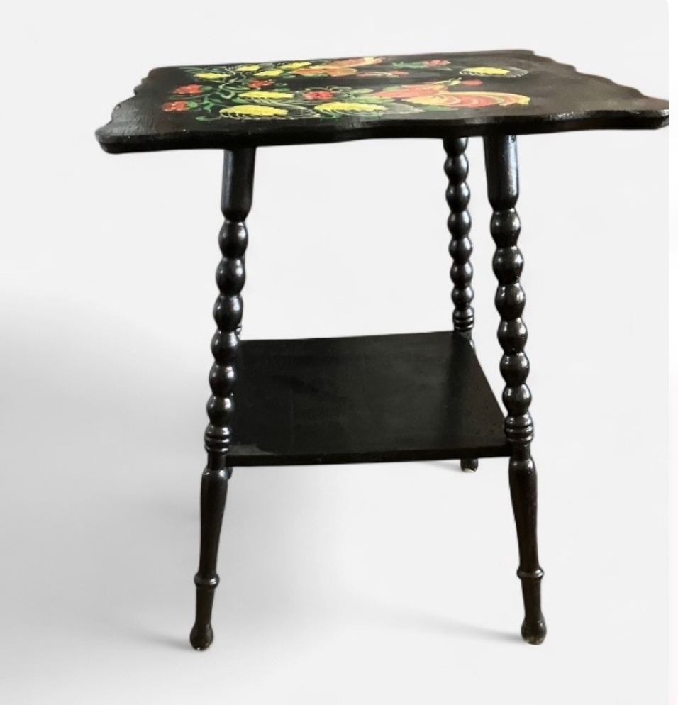 Hand-Painted Ukrainian Petrykivka Design Table