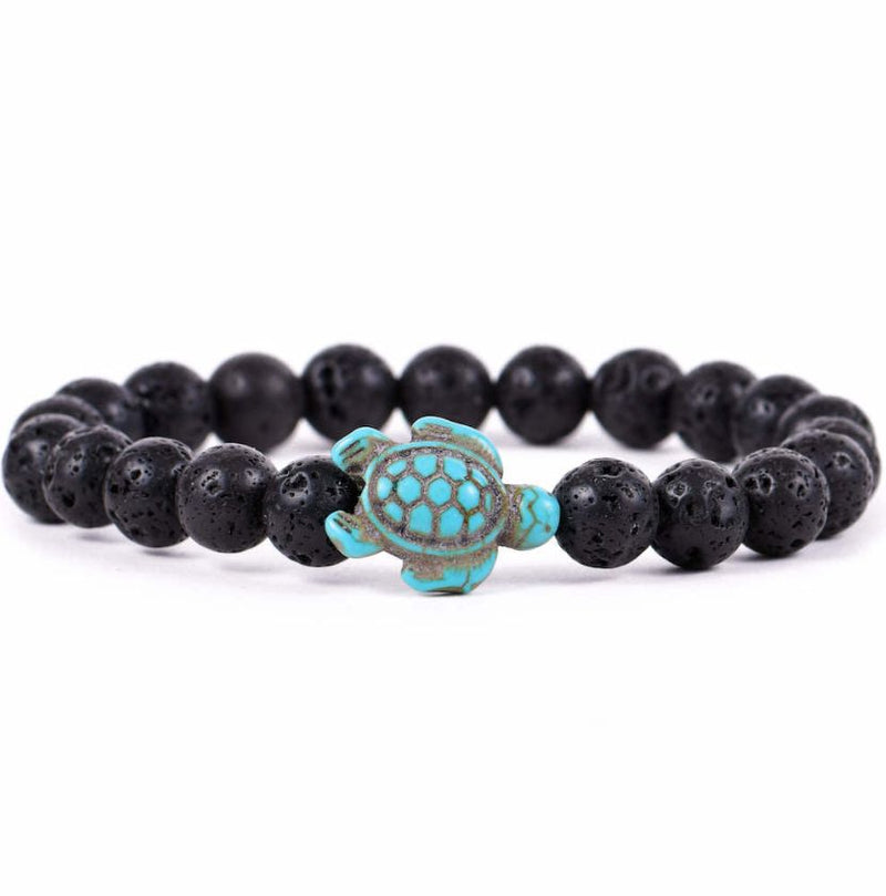 Fahlo Turtle Tracking Bracelet - Lava Stone by 112 - JSQ Mercantile