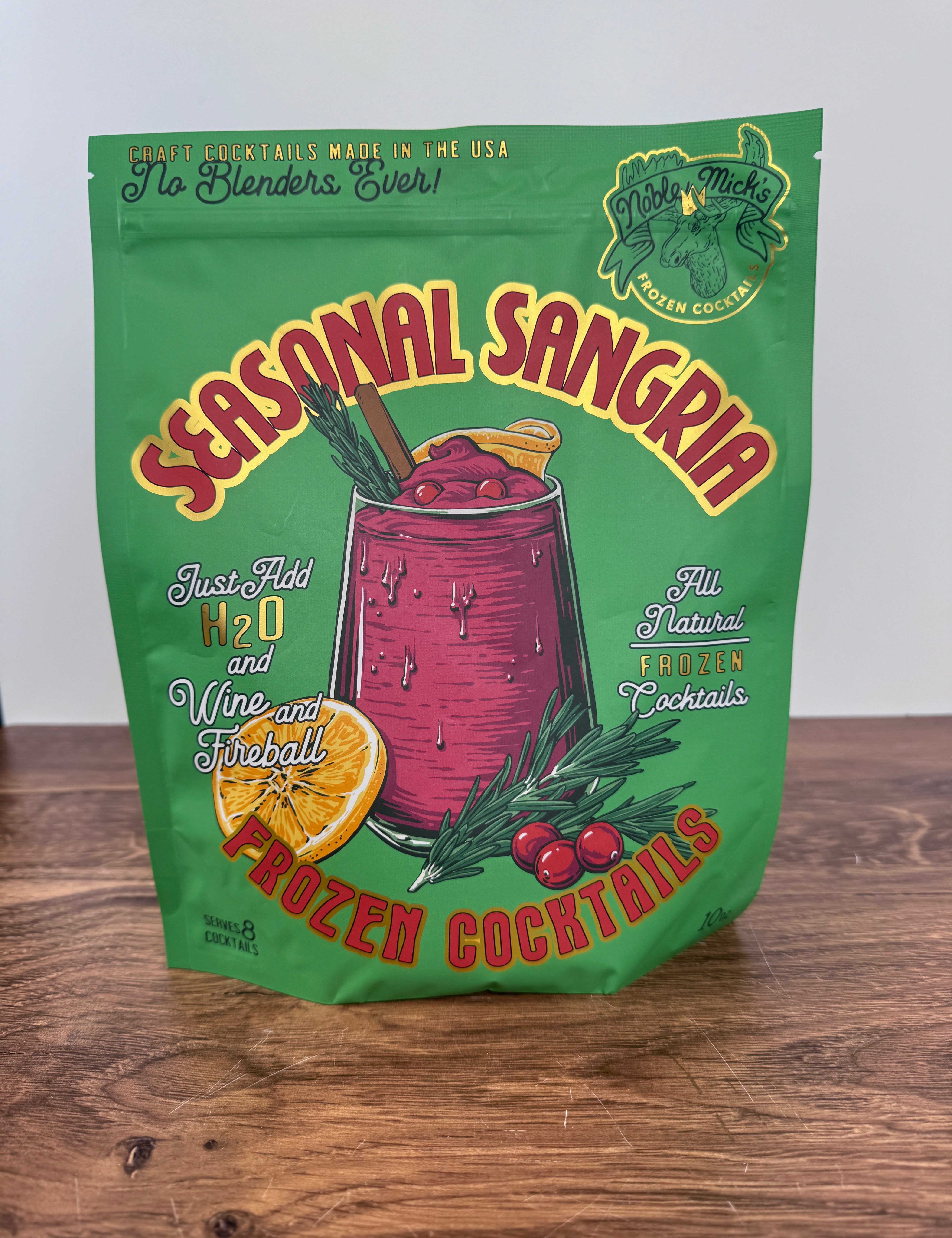 Seasonal Sangria Frozen Cocktail Mix by Noble Micks displayed at JSQ Mercantile – a women’s boutique and gift shop in La Grange, IL.