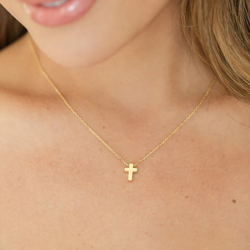Small_Simple_Cross_Necklace_-_Gold.webp