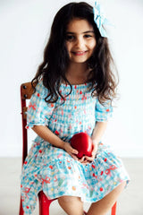 Smart as an Apple Smocked Ruffle Dress