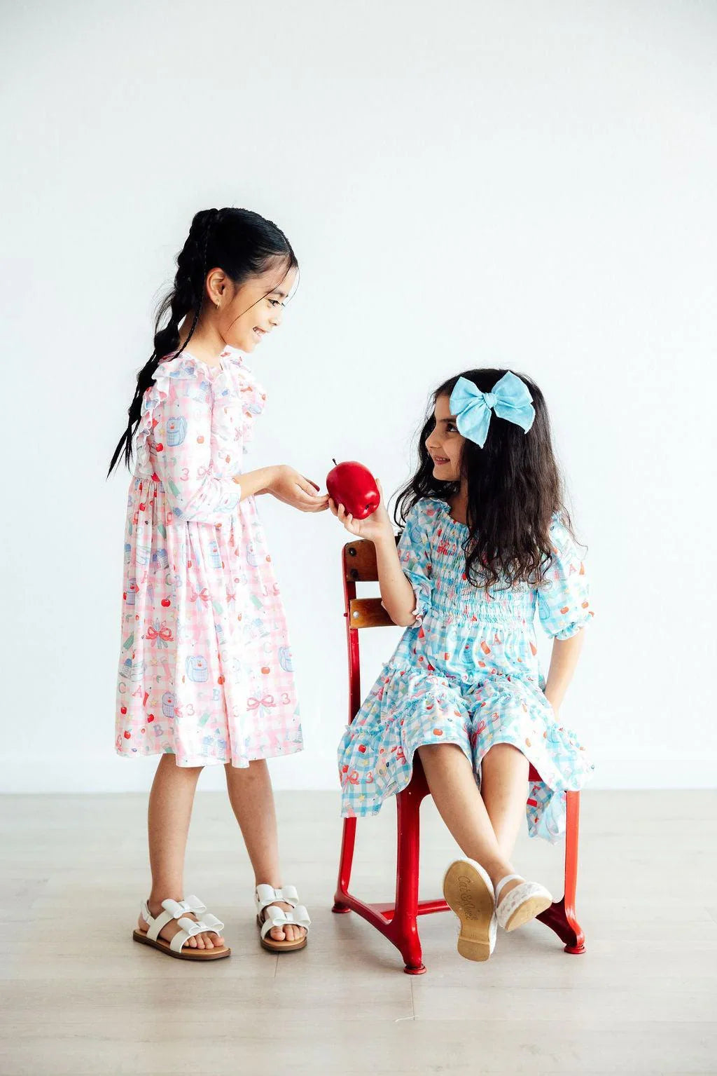 Smart as an Apple Smocked Ruffle Dress