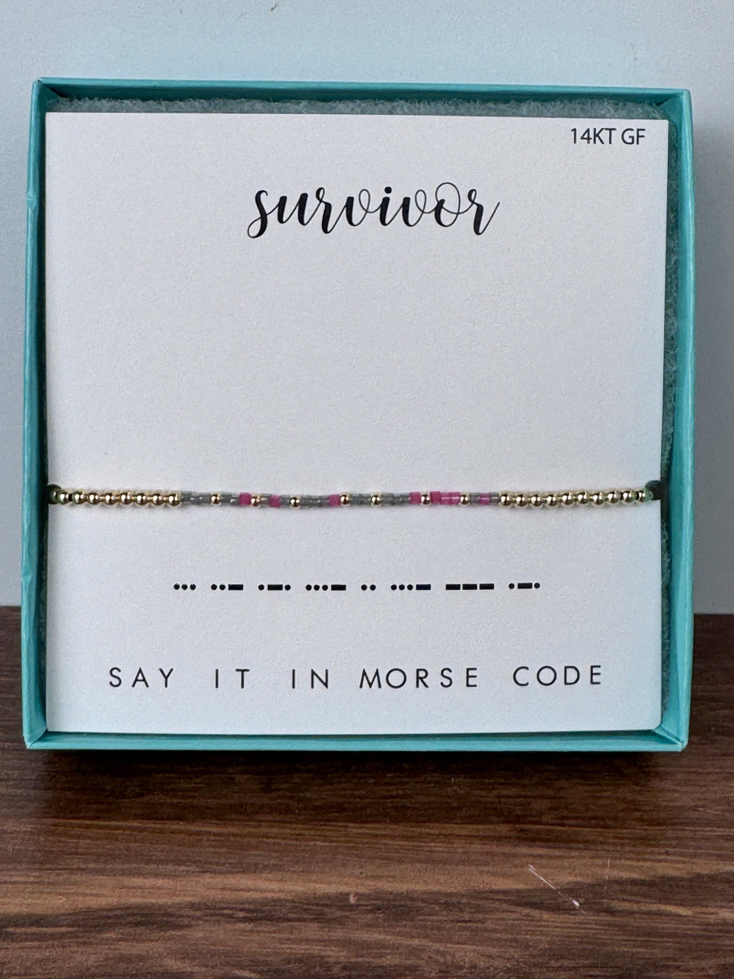Survivor Morse Code Bracelet | Gold