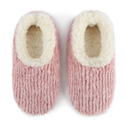 Pink Teddy Bear Faux Fur Snoozies with Memory Foam Slippers