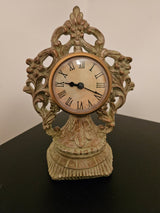 Vintage Resin Desk Clock with Roman Numerals