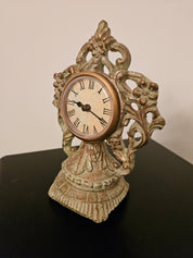 Vintage Resin Desk Clock with Roman Numerals