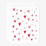Watercolor Heart Greeting Card with Envelope