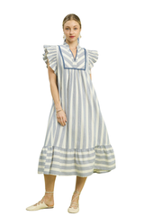 Willow Stripe Tiered Midi Dress