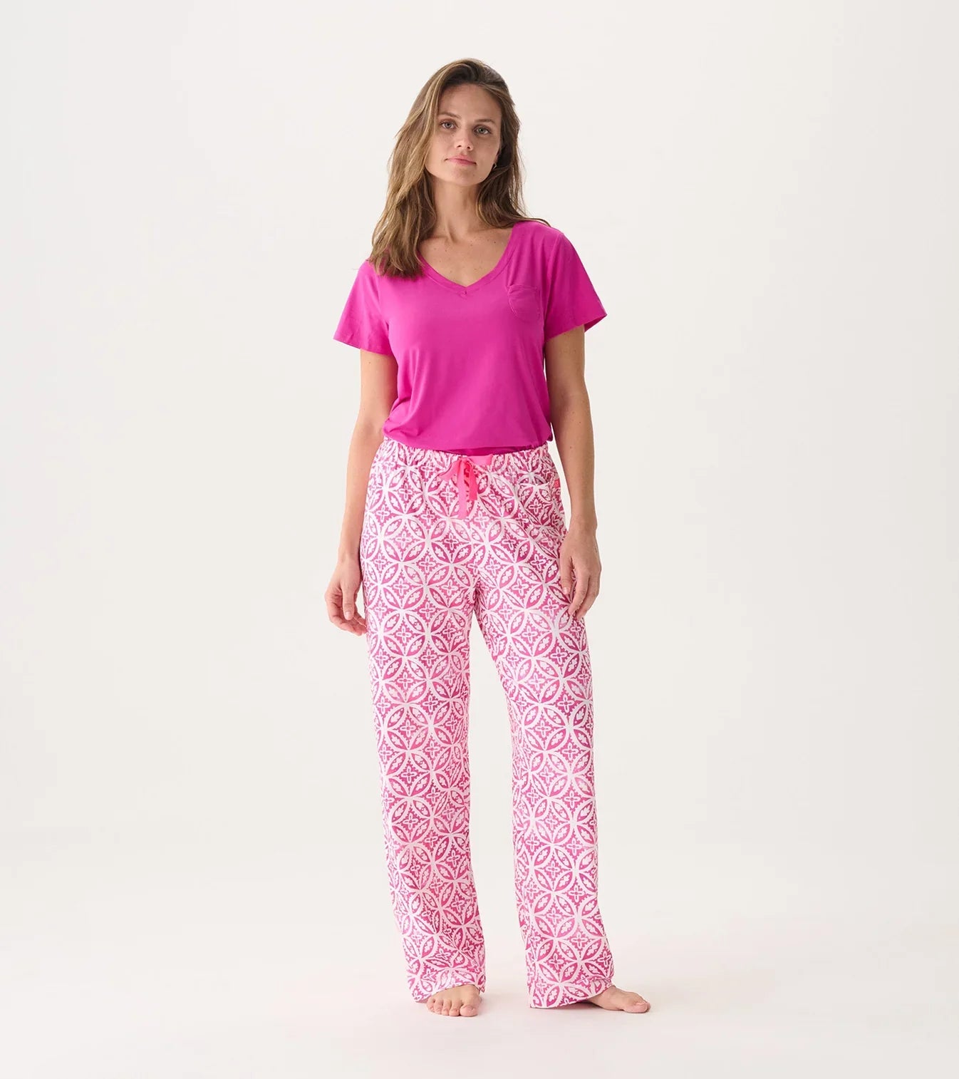Women's Pink Lotus Mandala Pajama Pants – Ultra-Soft Loungewear Gift