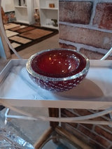 Ruby Morano Glass Bowl