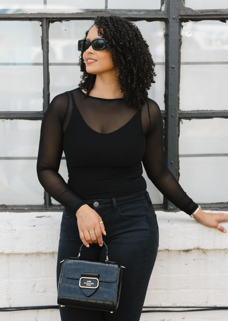 Second Skin Sheer Long Sleeve Mesh Top – Curvy