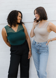 Reversible Lace Inset Top - Plus Size Available