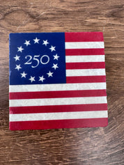 American Flag Tumbled Stone Coaster