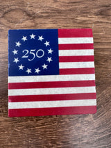 American Flag Tumbled Stone Coaster
