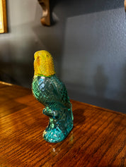 1970s Avon "Island Parakeet" cologne decanter bottle