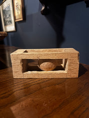 ball in cage wooden folk art