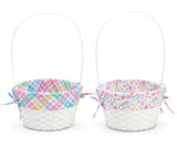 Bamboo Basket with Fabric Liner – Assorted Designs