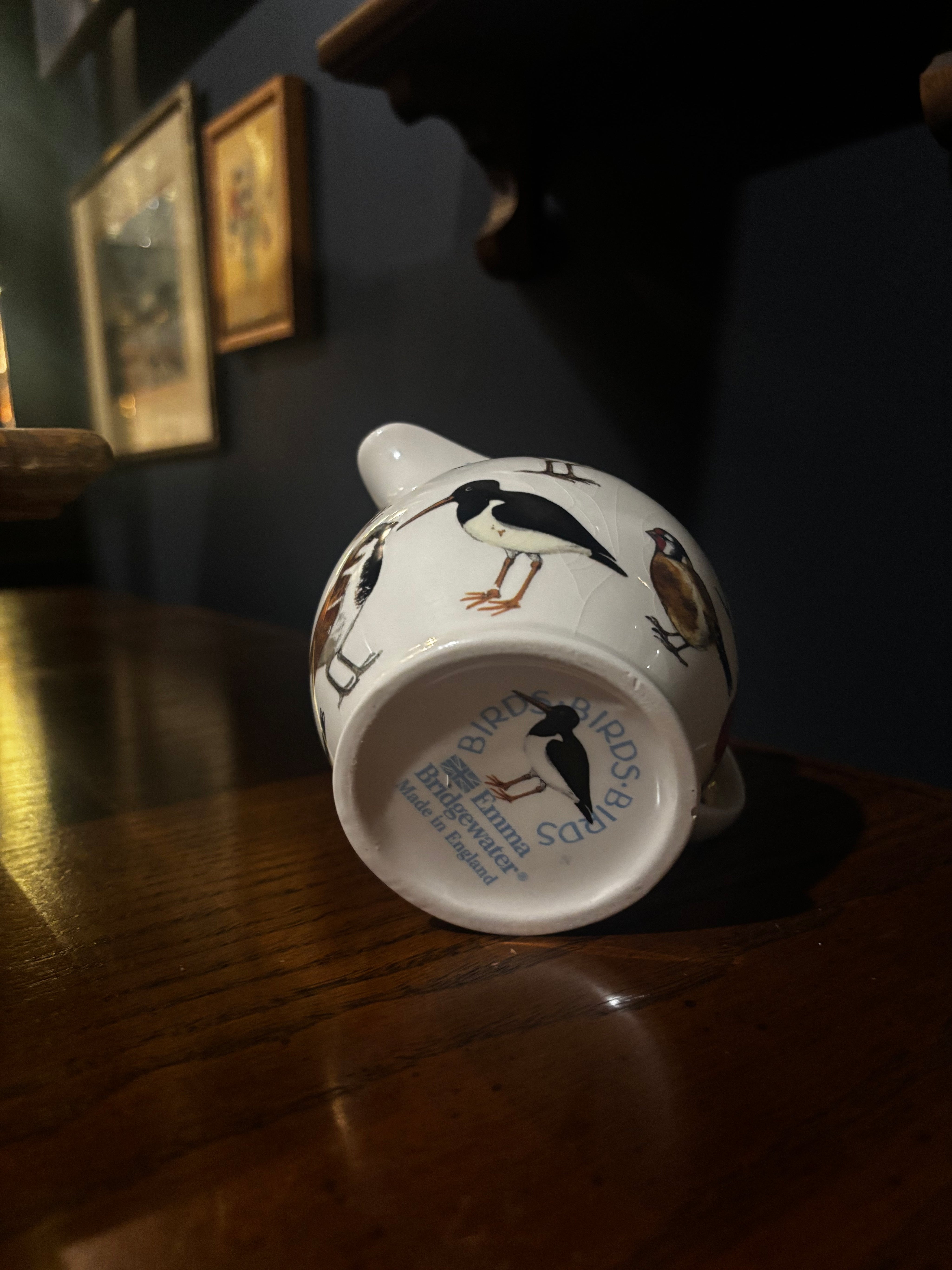 Emma Bridgewater "British Birds" half-pint milk pitcher