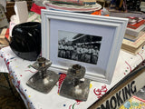 VTG Weidlich Bros Manufacturing Stamped Silver Candle Holders (Pair)