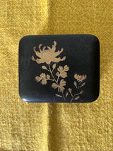Vtg Japanese Lacquered Floral Trinket Box