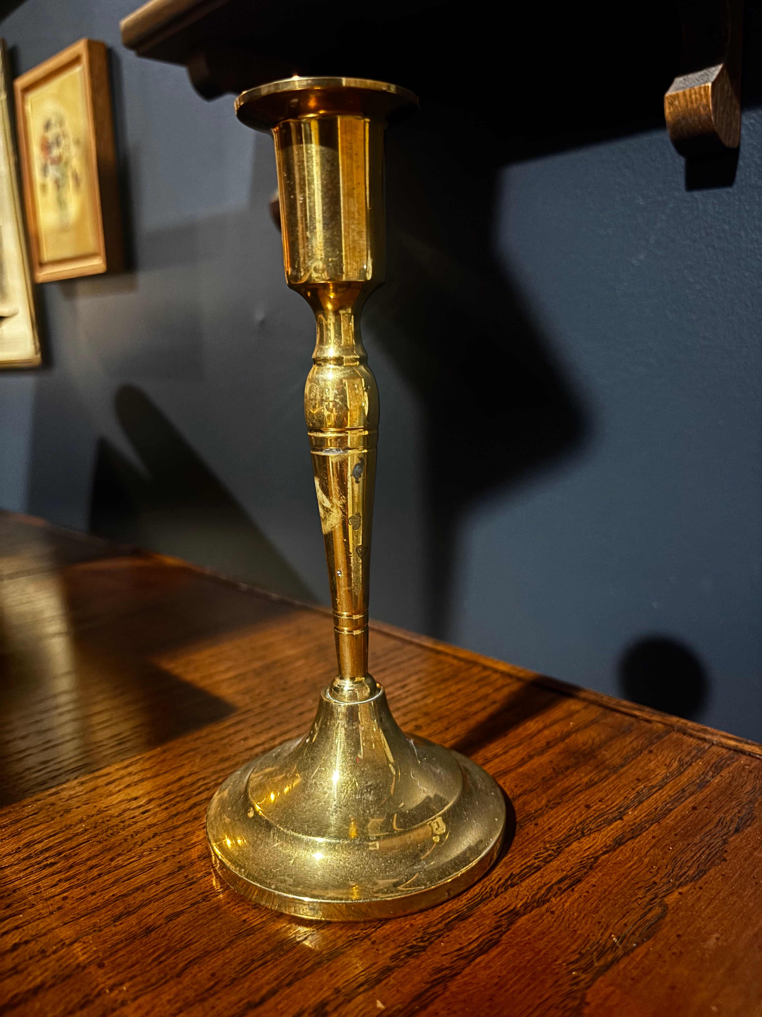 8" brass candlestick