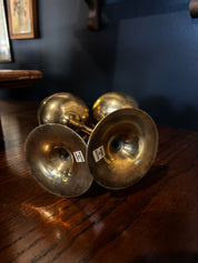 vintage mcm brass goblet