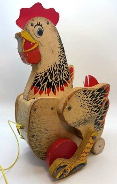 1958 Fisher Price Cackling Hen by 823 - Nellie's Nook