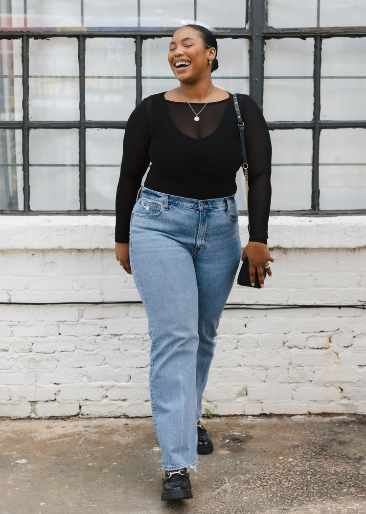 Second Skin Sheer Long Sleeve Mesh Top – Curvy