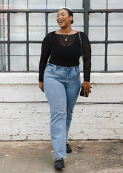 Second Skin Sheer Long Sleeve Mesh Top – Curvy