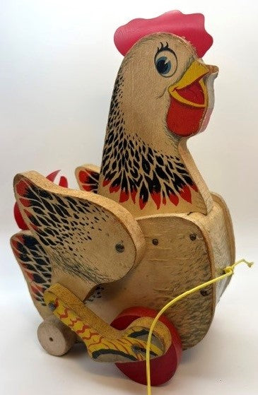 1958 Fisher Price Cackling Hen — alternate view