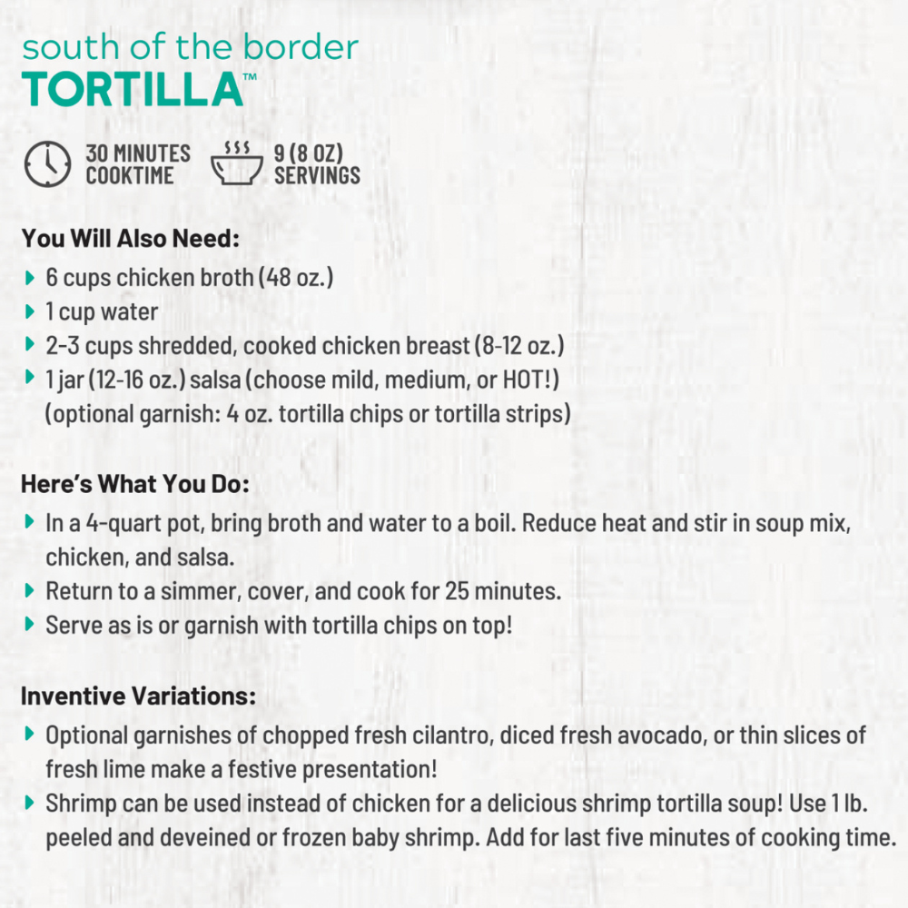 South of the Border Tortilla Soup Mix