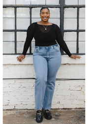 Second Skin Sheer Long Sleeve Mesh Top – Curvy