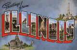 Greetings from Illinois Laptop Sticker Water Bottle Decal