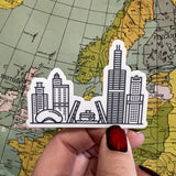 Chicago Skyline Sticker Weatherproof - 3"