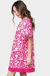 Pink Potager Crochet Trim Cabana Dress