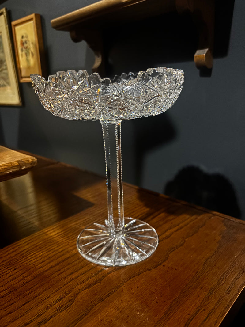 Crystal American Brilliant Period Candy Dish by 603 - Mavis Estate Edit