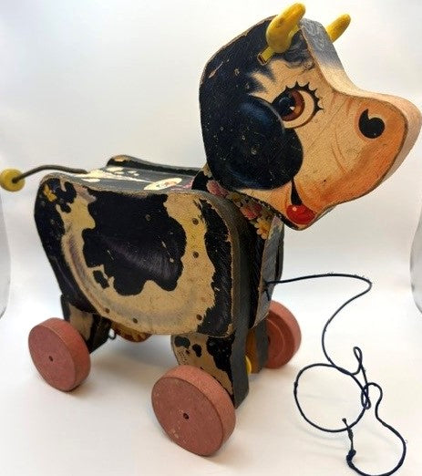 1958 Fisher Price Moo-oo Cow by 823 - Nellie's Nook