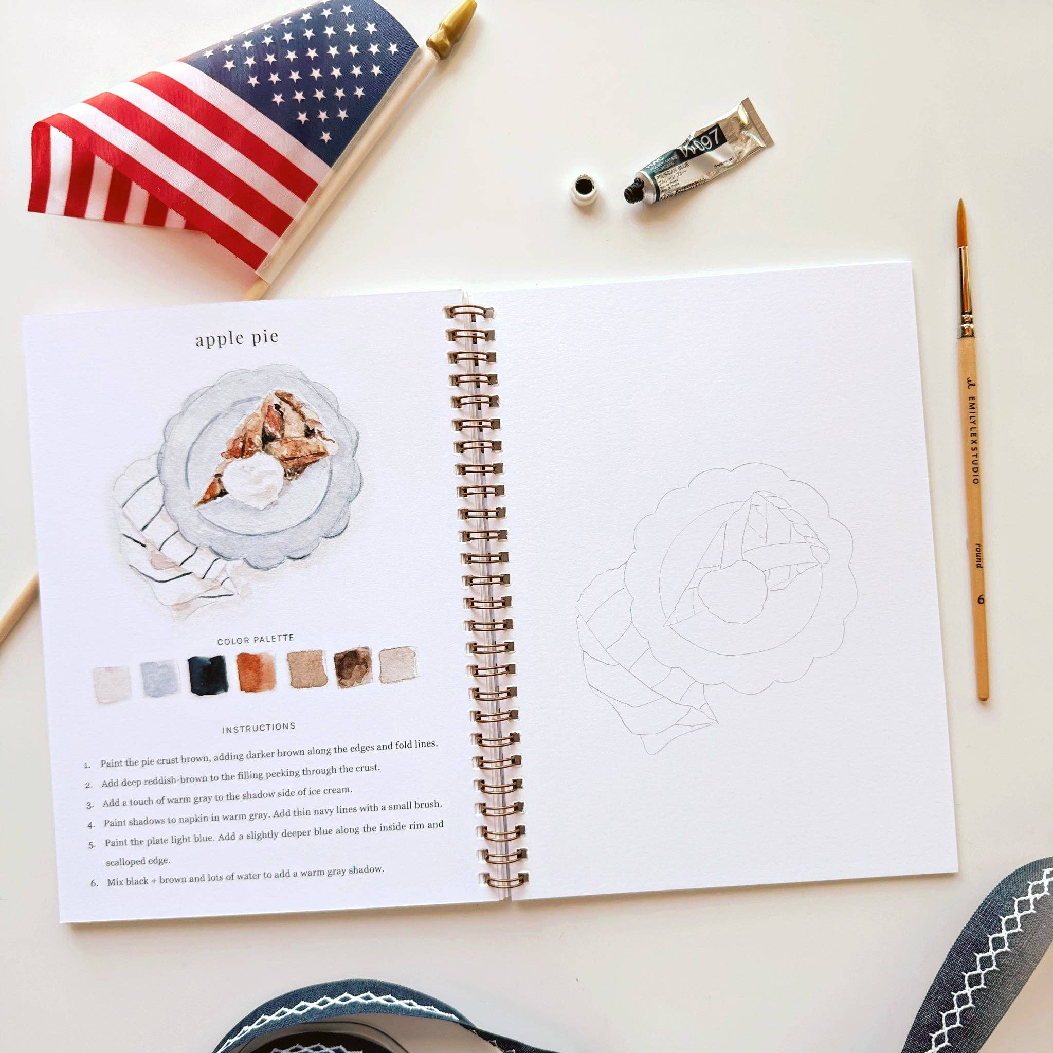 Americana Watercolor Workbook - Emily Lex