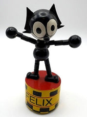 90's Felix the Cat Wooden Push Puppet