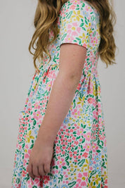 Daffodil Dreams Short Sleeve Twirl Dress – Girls Pocket Dress | 4T