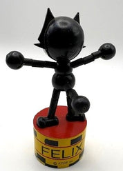 90's Felix the Cat Wooden Push Puppet