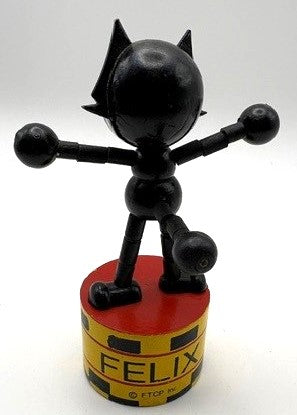 90's Felix the Cat Wooden Push Puppet