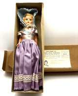 Blue Bonnet Margarine "Blue Bonnet Sue" plastic jointed doll.