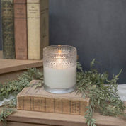 4" Clear Hobnob Glass 3D Flameless Flickering Candle w/ Timer